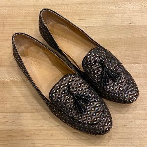 J. Crew Metallic Tassel Flats
